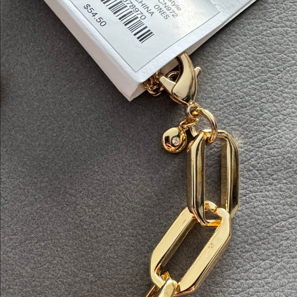 J. Crew gold rectangle link statement necklace. NWT. - Picture 6 of 6